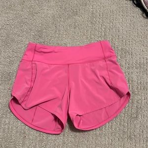 Pink Lululemon Speed Up High Rise Lined Shorts